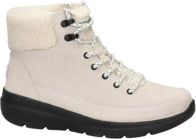 Skechers Go Walk suède veterboots ecru