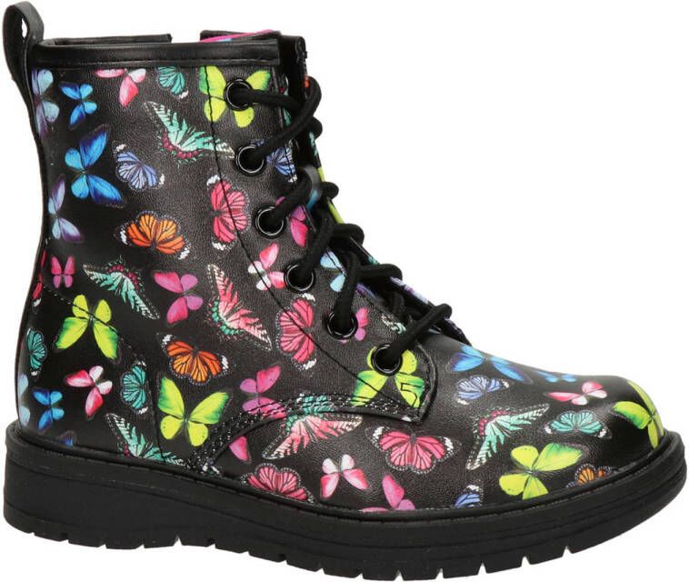 Skechers Gravlen veterboots met print zwart Meisjes Imitatieleer Dierenprint 27