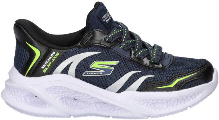 Skechers Hands Free Slip-In S-Lights sneakers met lichtjes donkerblauw