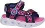 Skechers Heart Lights sandalen met lichtjes panterprint roze - Thumbnail 1