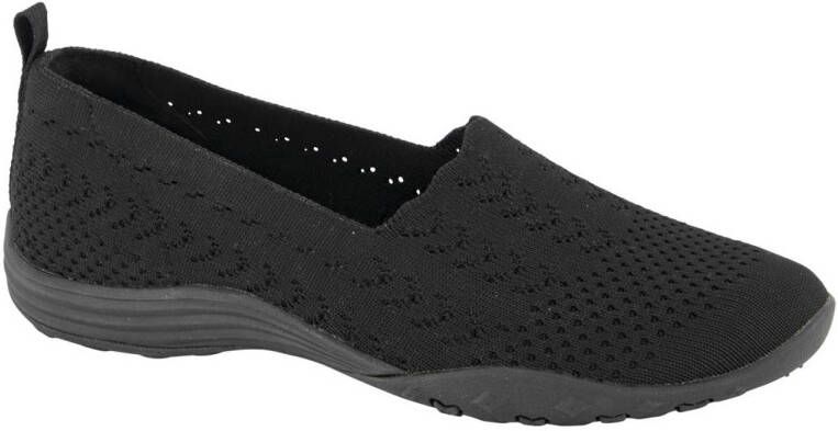 Skechers Zwarte knitted instapper memory foam