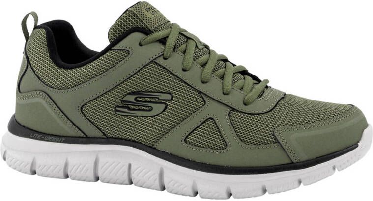 Skechers Track-Scloric 52631-OLBK Mannen Groen Trainingschoenen Hardloopschoenen