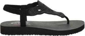 Skechers Meditation sandalen met strass zwart