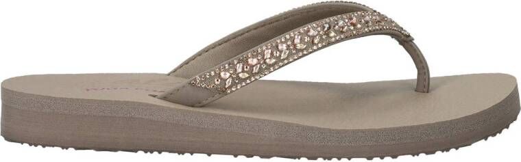 Skechers Meditation teenslippers taupe