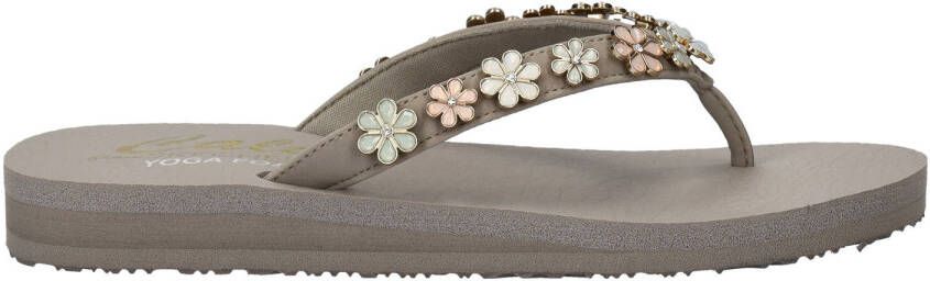 Skechers Meditation teenslippers taupe