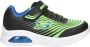 Skechers Microspec Max II sneakers zwart neongroen Jongens Textiel Logo 27 - Thumbnail 1