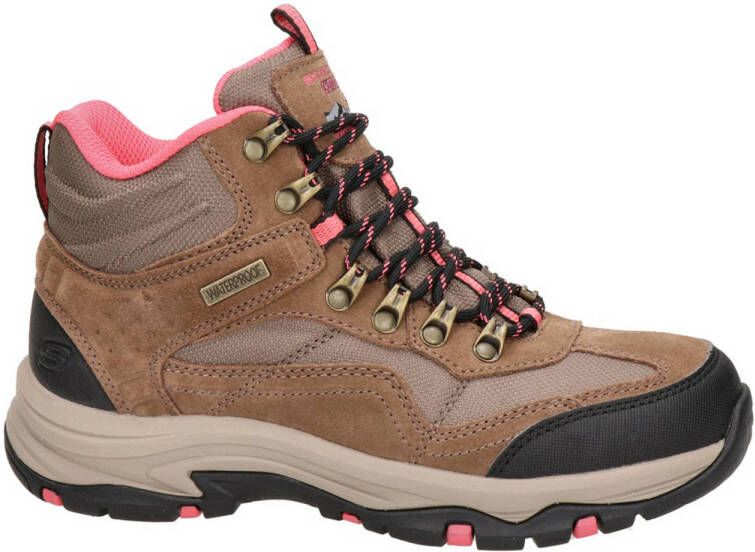 Skechers Outdoor suède wandelschoenen cognac roze