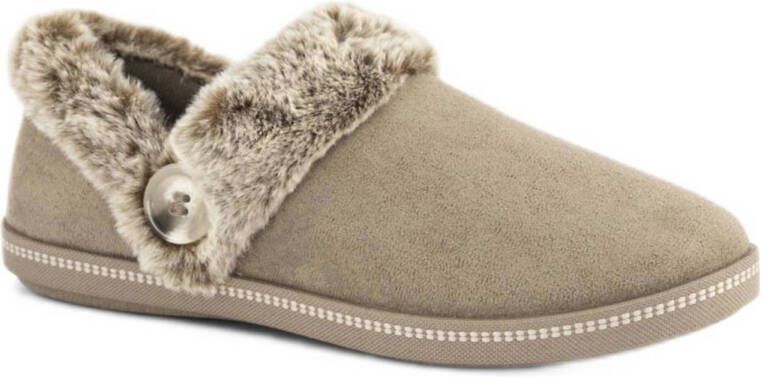 Skechers Cozy Campfire gevoerde dames pantoffels Beige Maat Extra comfort Memory Foam37