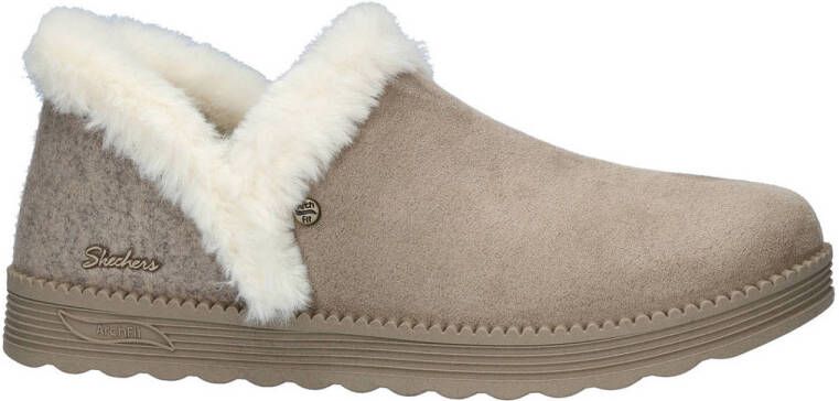 Skechers pantoffels taupe