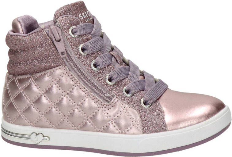 Skechers Quilted Squad sneakers roze metallic