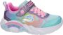 Skechers Rainbow Racer sneakers met glitters lichtblauw roze - Thumbnail 1