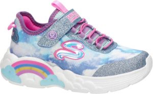 Skechers Rainbow Racer sneakers met lichtjes blauw roze