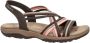 Skechers Reggae Slim Simply Stretch Sandalen Plat donkerbruin - Thumbnail 1