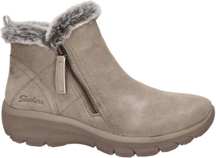 Skechers Relaxed Fit suède enkelboots beige