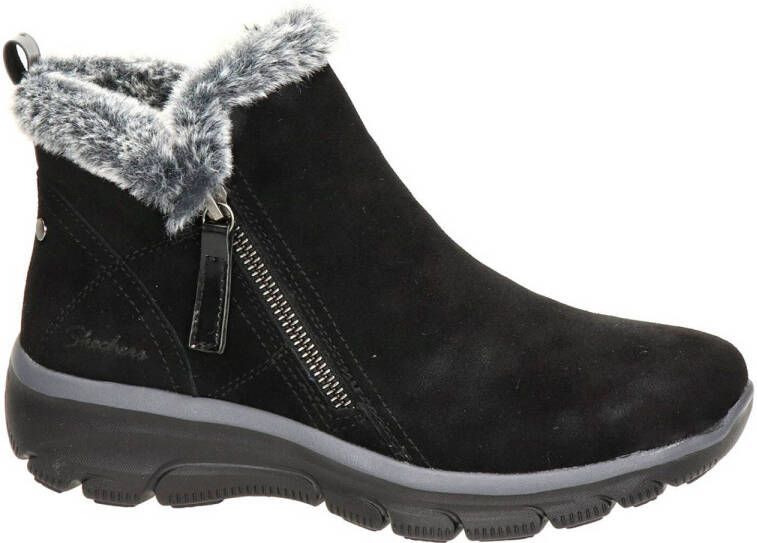 Skechers Relaxed Fit suède enkelboots zwart