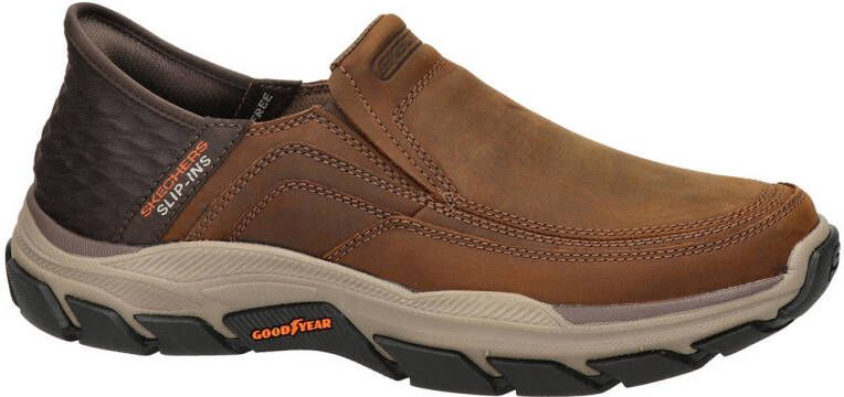 Skechers Respected nubuck slip-in cognac