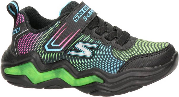 Skechers S-Light sneakers met lichtjes zwart groen