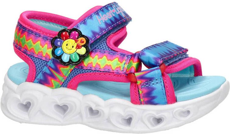 Skechers S-Lights Miss Vibrant sandalen met lichtgevende zool roze multi