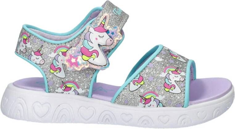 Skechers S-Lights Rainbow Shines sandalen zilver Meisjes Imitatieleer All over print 25