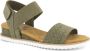 Skechers Bobs Desert Kiss Sandalen groen Textiel - Thumbnail 1