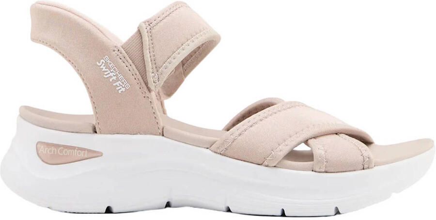 Skechers Arch Comfort & Swift Fit sandalen taupe