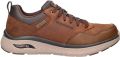 Skechers Arch Fit Crosser leren sneakers cognac - Cognac