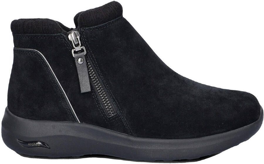 Skechers Arch Fit Ease suède enkelboots zwart