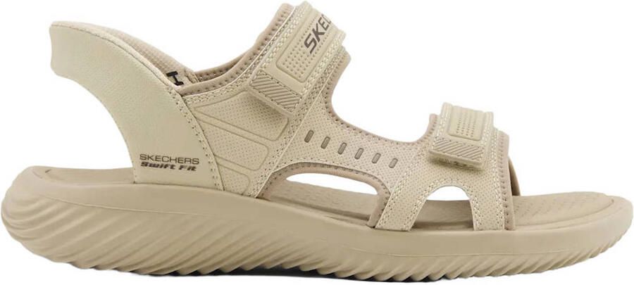 Skechers Bounder Swift Fit imitatieleren sandalen met logo beige