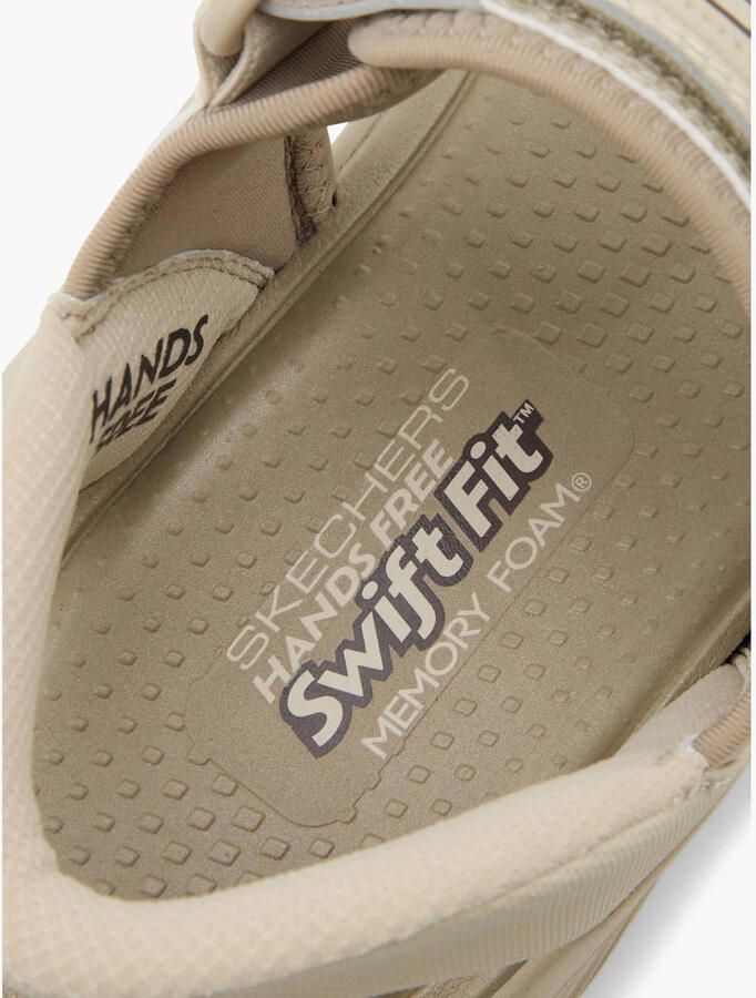 Skechers Bounder Swift Fit imitatieleren sandalen met logo beige - Foto 2