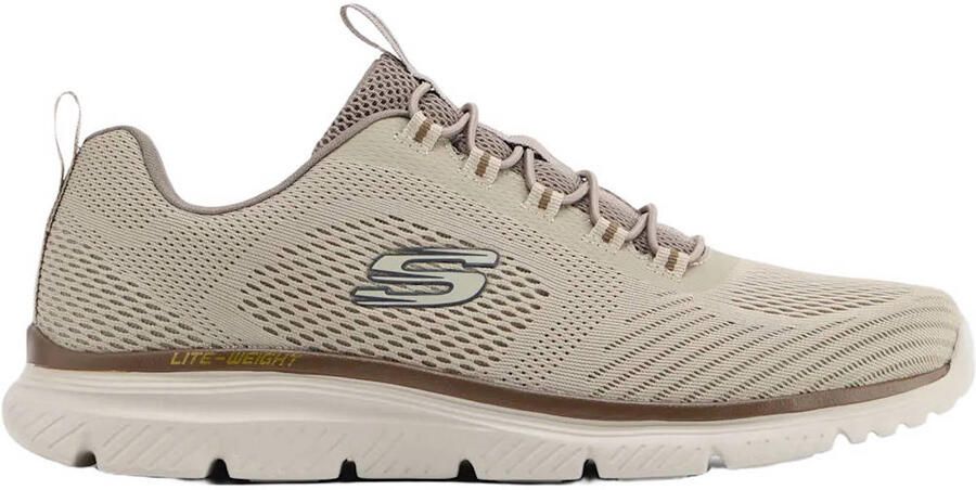 Skechers Burns 2.0 Slip-on sneakers met logo beige