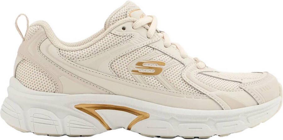 Skechers chunky leren sneakers beige