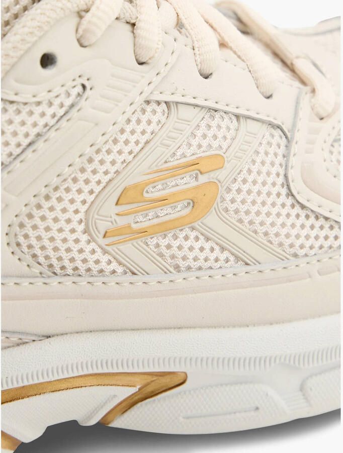 Skechers chunky leren sneakers beige - Foto 3