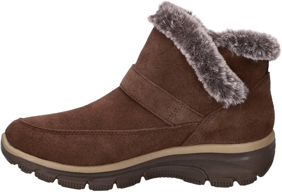 Skechers Easy Going Gentle Winter suède enkelboots met profielzool bruin - Foto 2