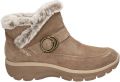 Skechers Easy Going Gentle Winter suède enkellaarzen met profielzool taupe - Bruin