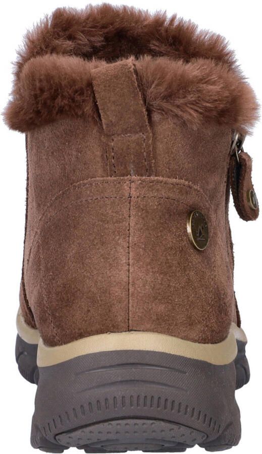 Skechers Easy Going gevoerde suède enkelboots cognac - Foto 2