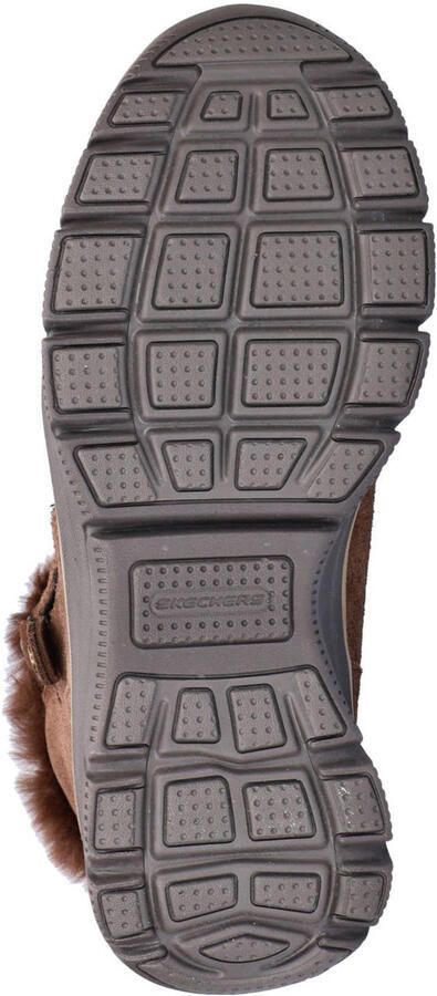 Skechers Easy Going gevoerde suède enkelboots cognac - Foto 3