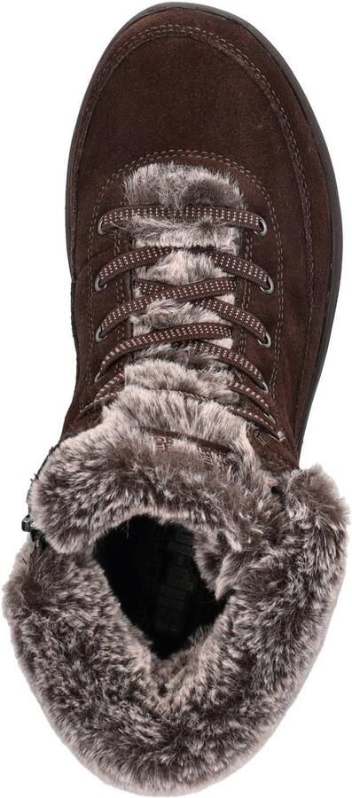 Skechers Glacial Ultimate suède veterboots met plateauzool bruin - Foto 3