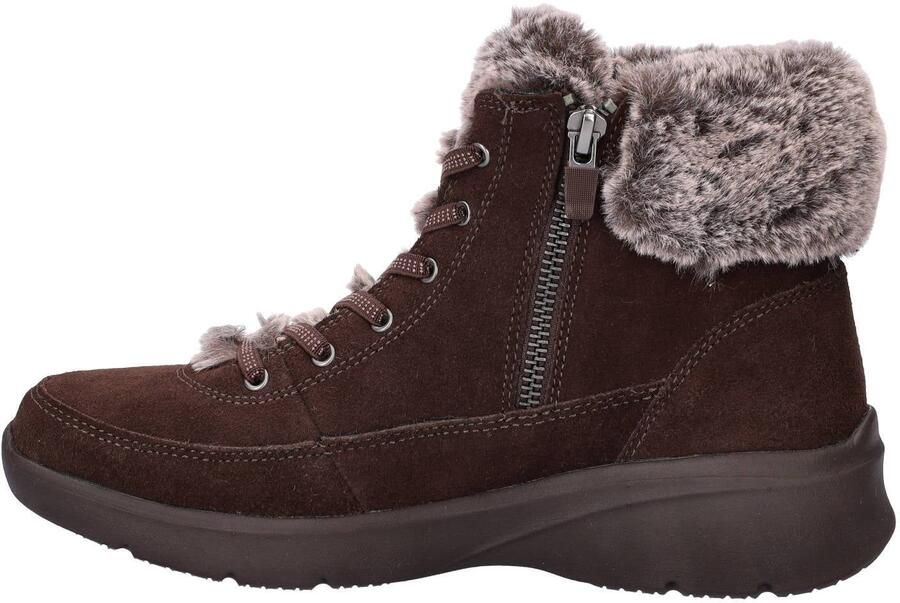 Skechers Glacial Ultimate suède veterboots met plateauzool bruin - Foto 2