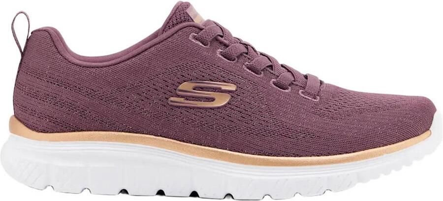 Skechers Graceful 4.0 Slip-on sneakers met logo aubergine
