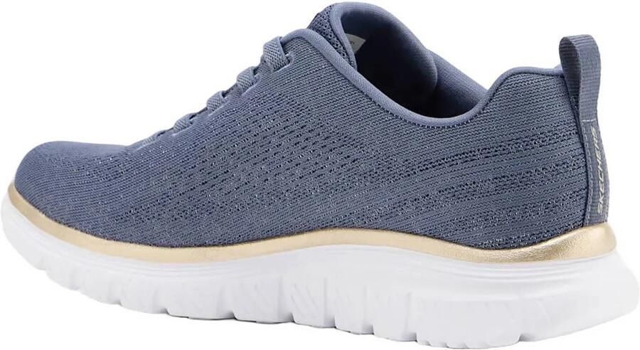 Skechers Graceful 4.0 slip-on sneakers met logo blauw - Foto 3