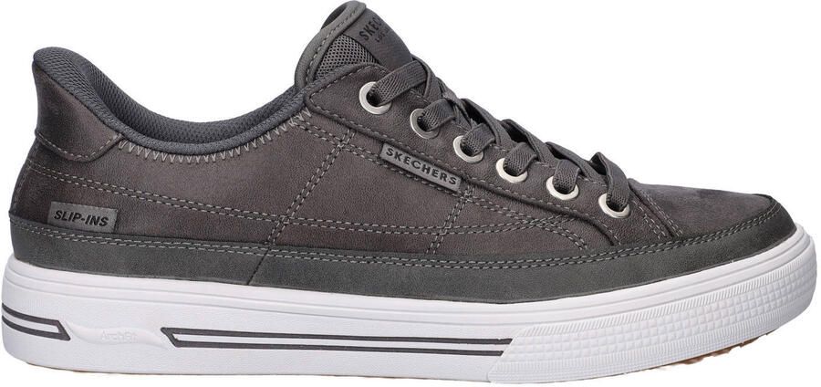 Skechers Hands Free Slip-In Arch Fit Arcade suède sneakers grijs