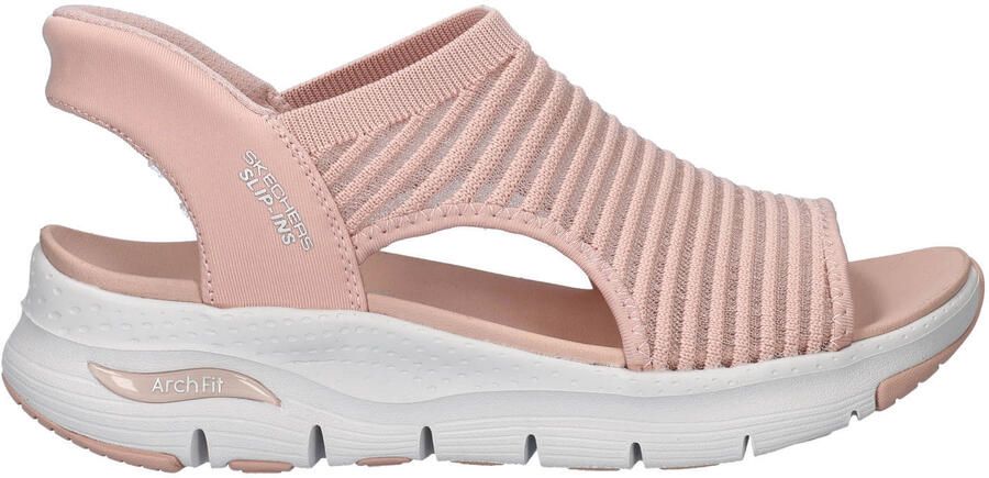 Skechers Hands Free Slip-In Arch Fit chunky sandalen lichtroze