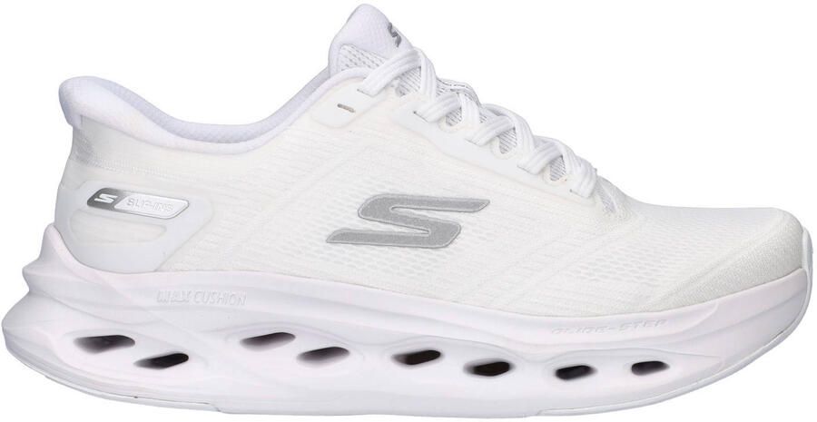Skechers Hands Free Slip-In Max Cushioning Glide sneakers met logo wit