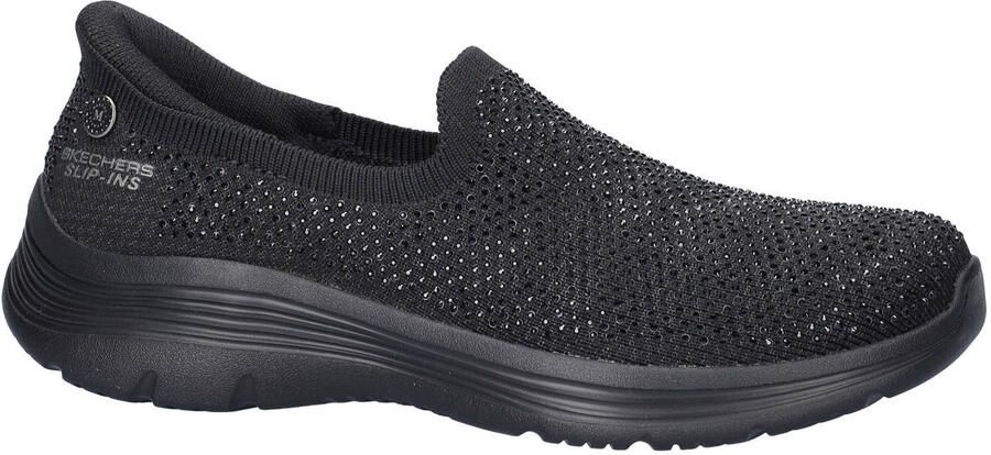 Skechers Hands Free Slip-Ins Bedford Genuine Gem sneakers met strass-steentjes zwart
