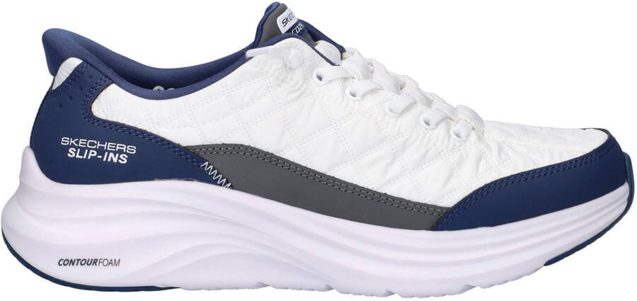 Skechers Hands Free Slip-Ins Contour sneakers wit blauw