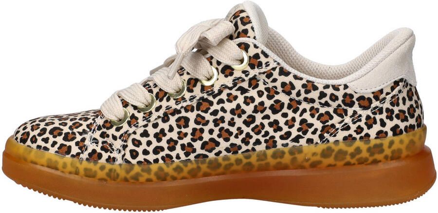 Skechers Hands Free Slip-Ins Courtside sneakers met panterprint beige zwart - Foto 3