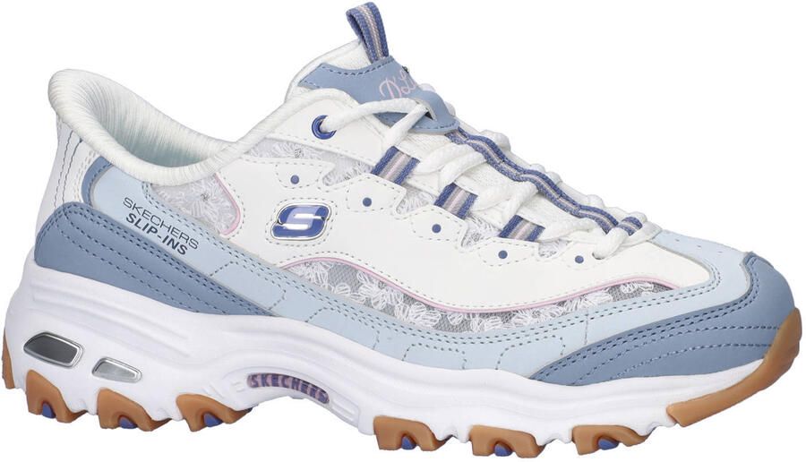 Skechers Hands Free Slip-Ins d'Lites chunky sneakers blauw wit - Foto 2
