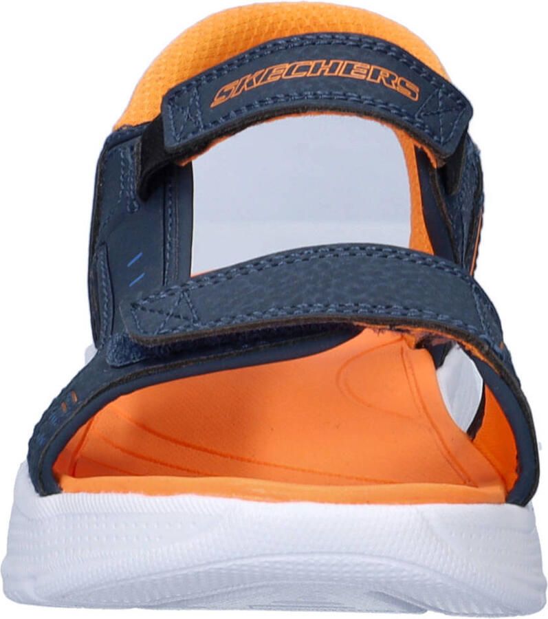 Skechers Hands Free Slip-ins: Microspec-Splash Hydro Ease imitatieleren sandalen donkerblauw oranje - Foto 2