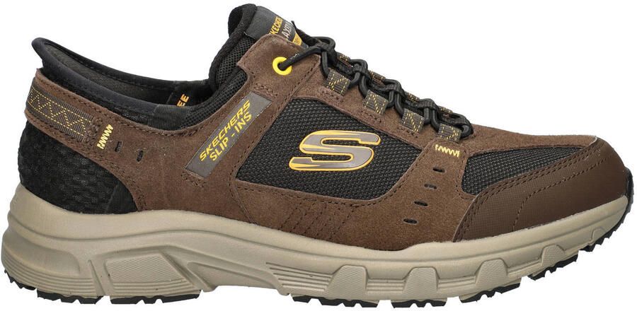 Skechers Slip-ins heren wandelschoenen cat. A bruin Extra comfort Memory Foam