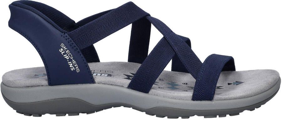 Skechers Slip-ins Reggae Slim Stretch Flex Dames Sandalen Navy